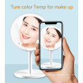 5 -кратное зеркало макияжа со светодиодным прикосновением увеличивающегося тщеславия зеркала